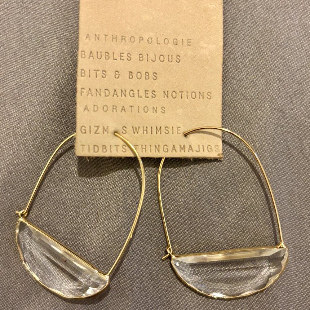 ✨Anthropologie crescent hoop earrings✨